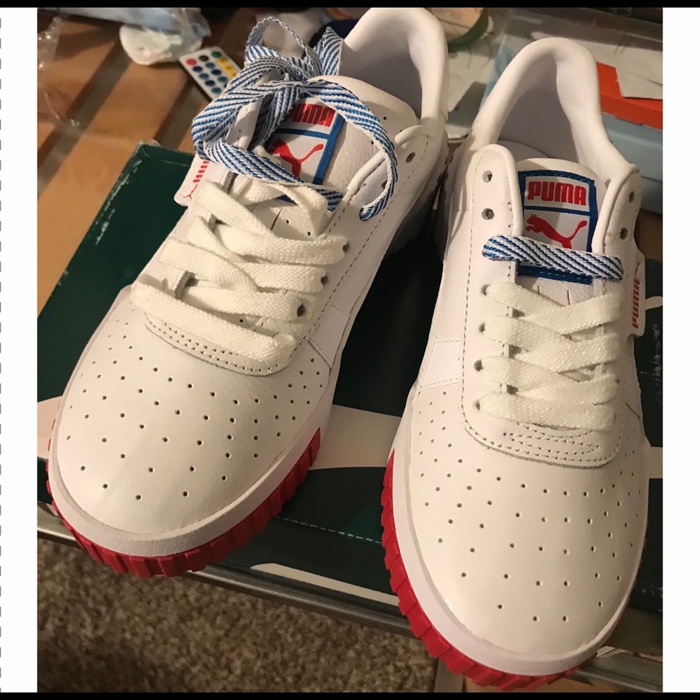 Puma Cali Red,Black,White Women Sneakers/ Casual Shoes 6.5 ( BRAND NEW)